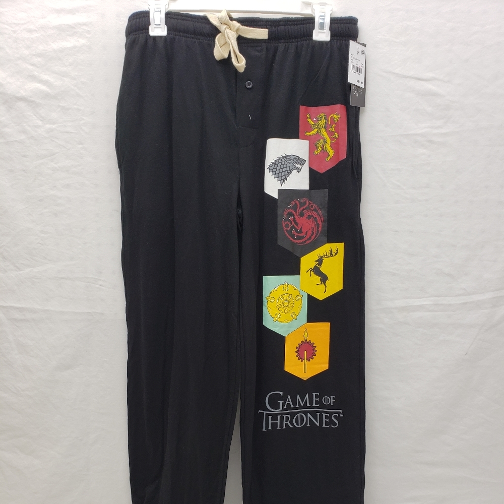 GOT Lounge Pants Pajama Bottoms Black Men Women